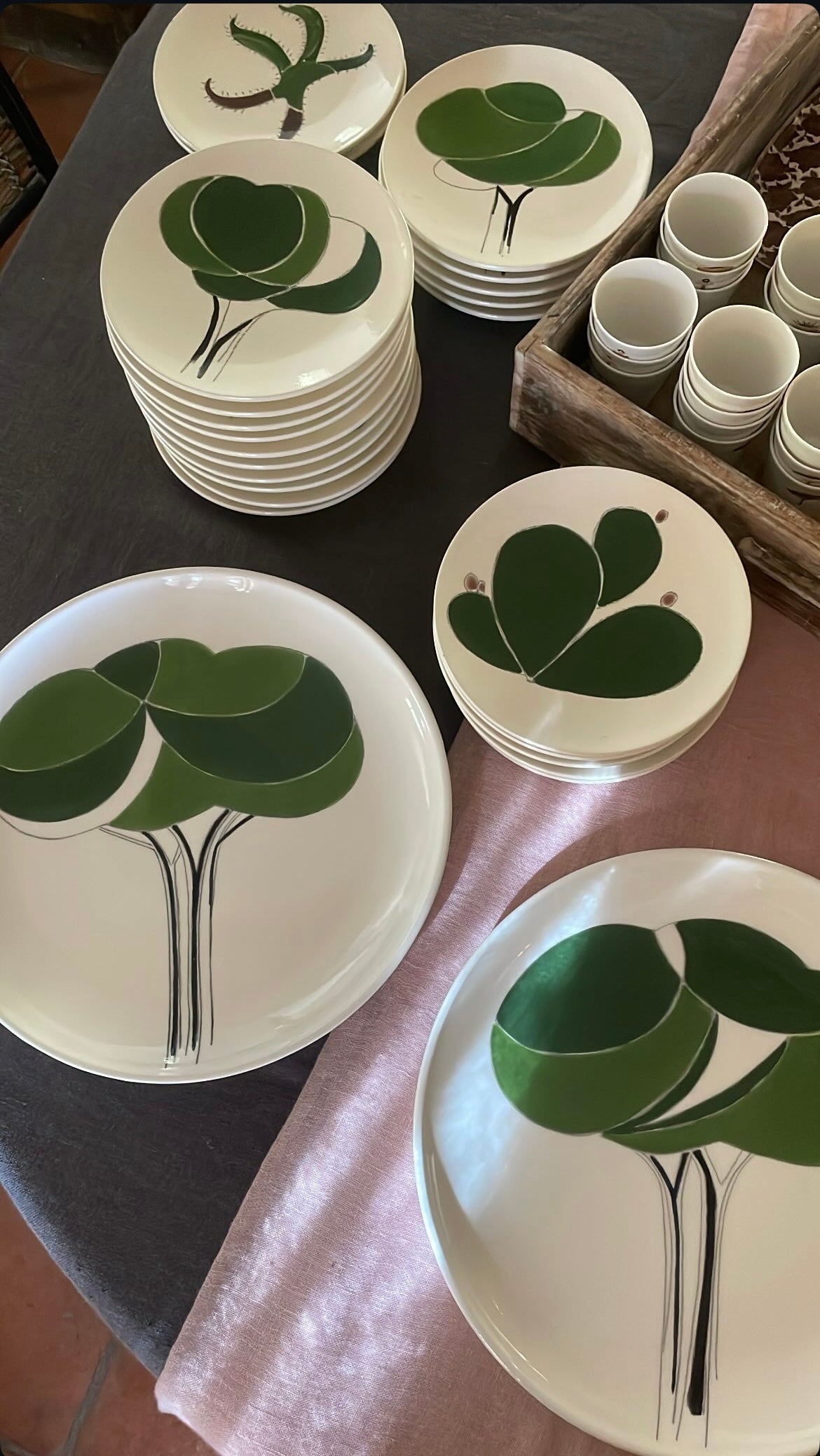 Grande Assiette de présentation Pin Parasol