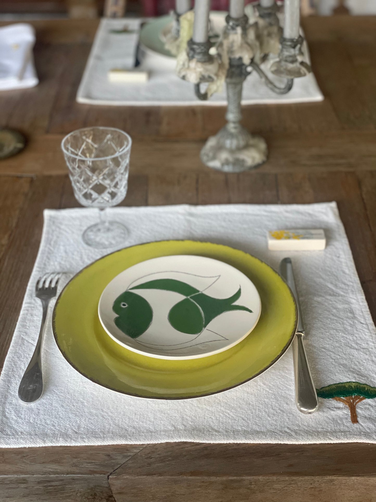 Assiette dessert Poisson en céramique
