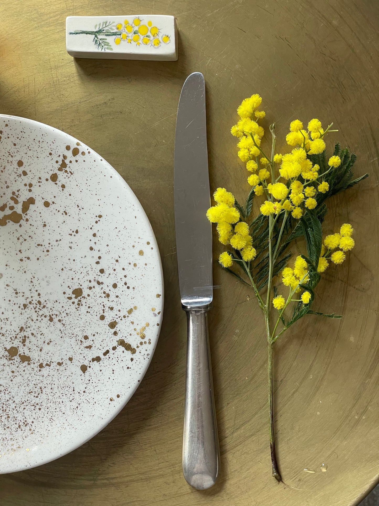 Porte couteau en céramique Mimosa